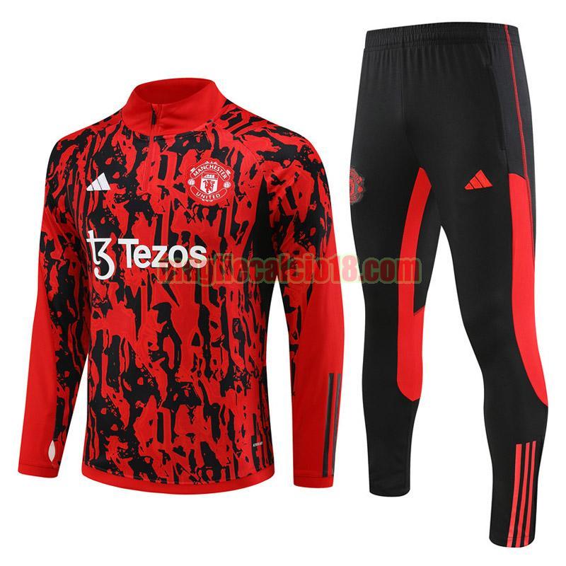 tute calcio manchester united 2023-2024 nero rosso20231155 a poco prezzo