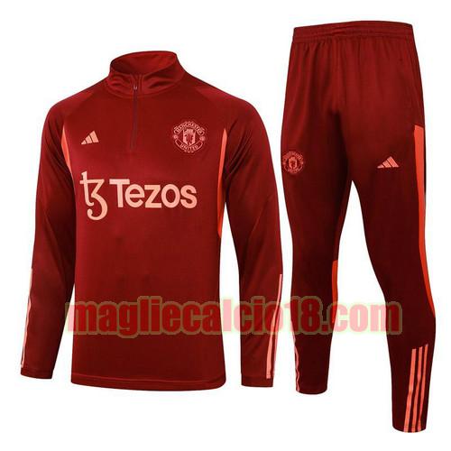 tute calcio manchester united 2023-2024 rosso 231210ab1