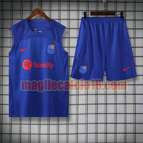 vests calcio barcellona 2023 completo colore blu a poco prezzo