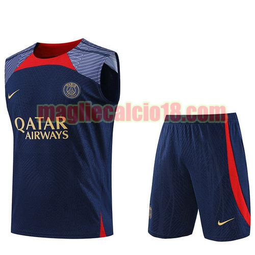 vests calcio paris saint germain 2023 completo blu reale a poco prezzo